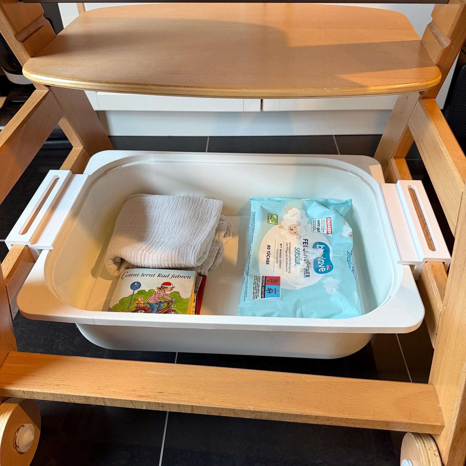 Adapter für Hauck Alpha / Beta | IKEA Trofast Box Halterung | Stauraum-Erweiterung für Hochstuhl