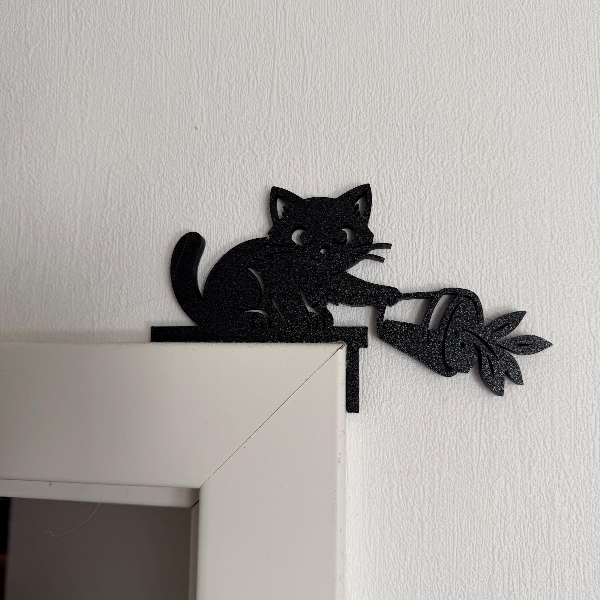 Türrahmen Dekoration Katze | Lustiger Kantenhocker | Geschenk für Katzenfans - verschiedene Größen