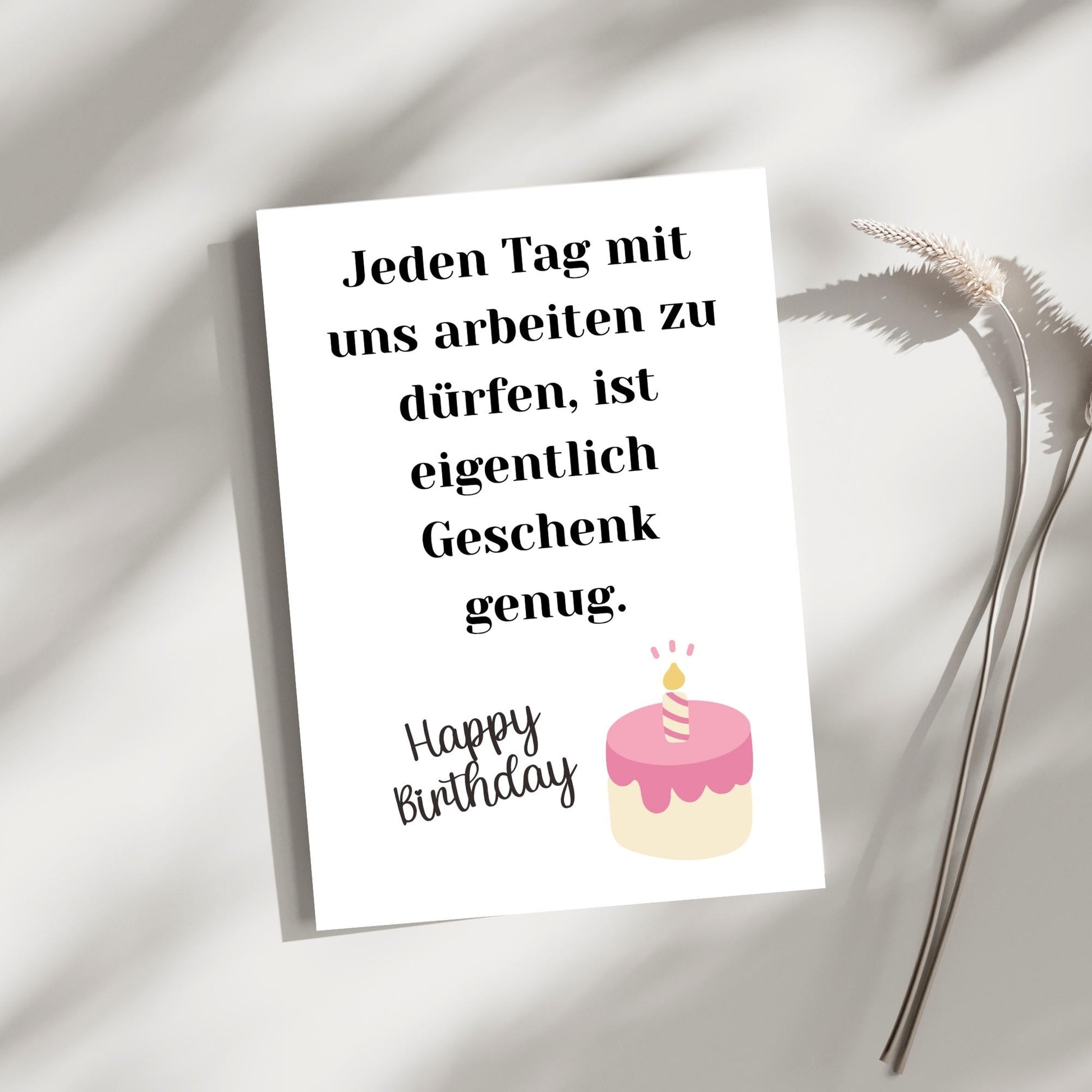 Lustige Geburtstagskarte für Arbeitskollegen – Geschenkkarte mit humorvollem Spruch