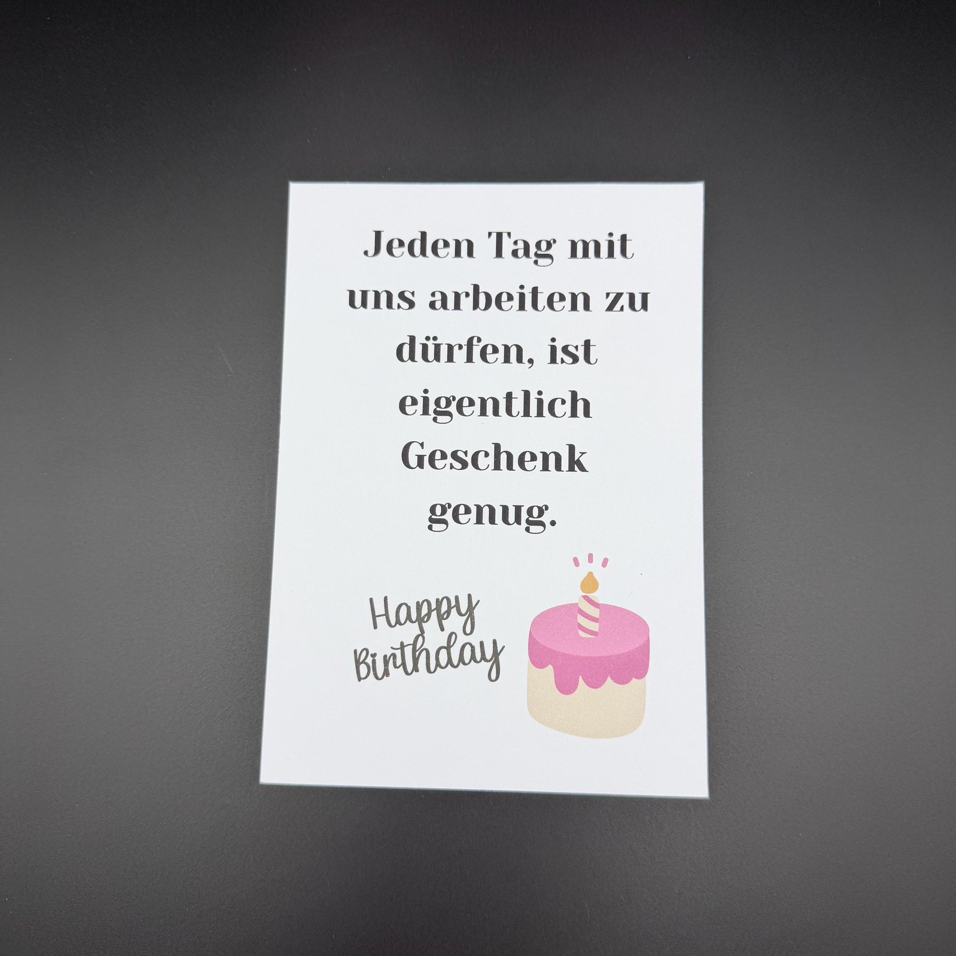 Lustige Geburtstagskarte für Arbeitskollegen – Geschenkkarte mit humorvollem Spruch