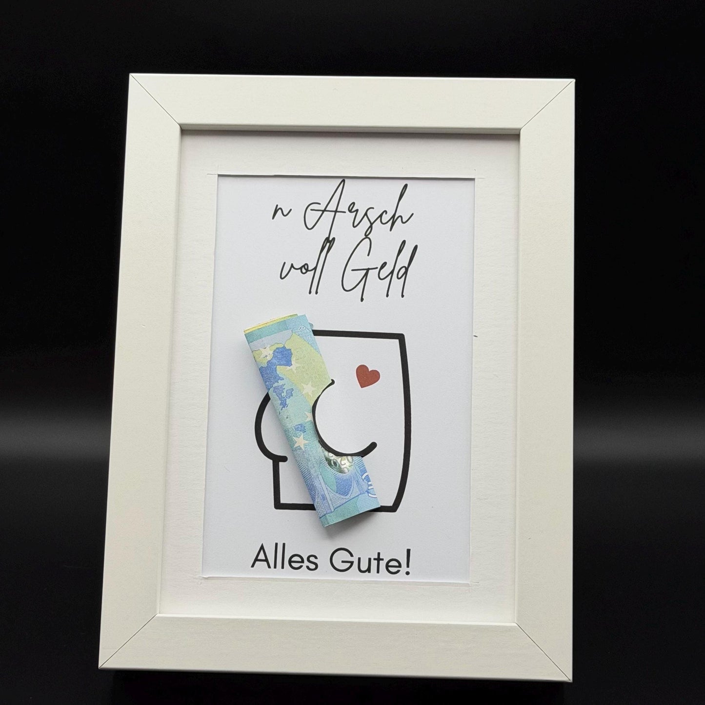 Geldgeschenk Karte witzig "N Arsch voll Geld" | Lustige Geburtstagskarte, Hochzeitskarte, Abschiedsgeschenk Kollege | Handgemacht A6
