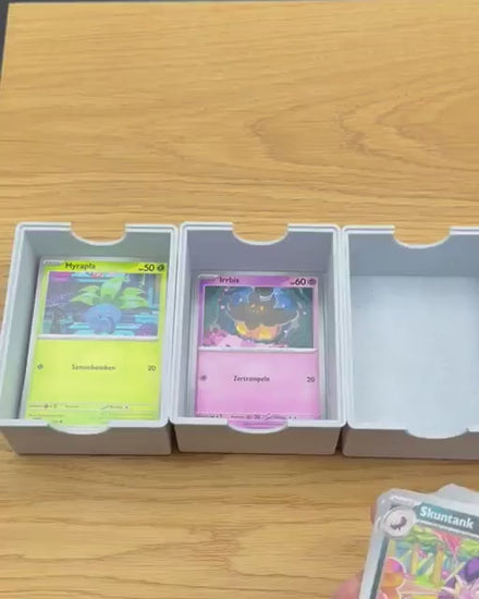 Stapelbare Sammelkarten Box für Pokémon Karten – perfekte Organisation für deine Sammlung