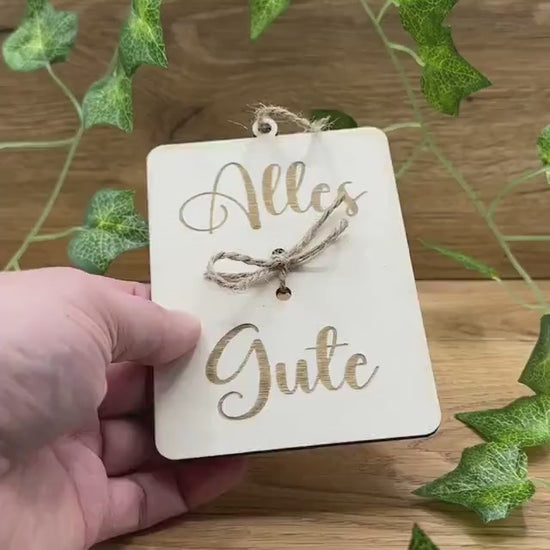 Geldgeschenk - Holz Geschenkkarte für Geburtstag, Firmenjubiläum, Weihnachten, uvm.