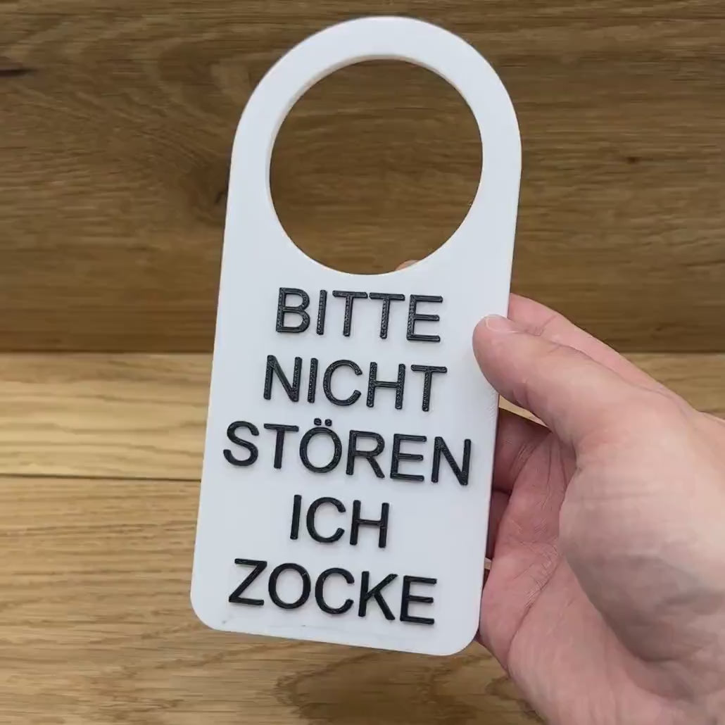 Türanhänger für Gamer - Bitte nicht stören Zockerzimmer - Türschild