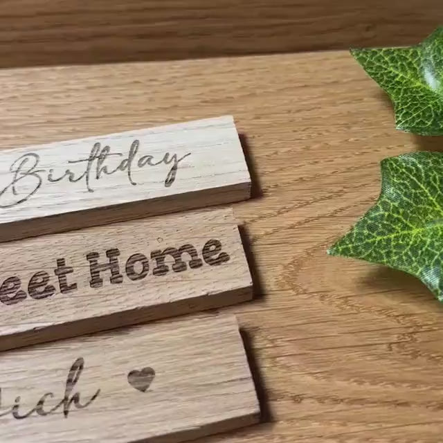 Gelaserte Holz Sticks Geschenkidee / personalisierte Klötzchen - für Hochzeit, Geburtstag, Mitbringsel, Dekoration für zuhause, Jahrestag