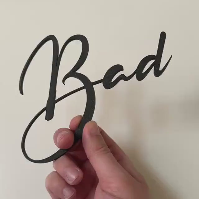 Türschild Badezimmer | Bad, Gäste WC, Schriftzug – Die stilvolle Türdekoration für dein Badezimmer