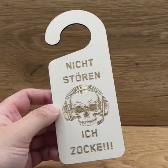 Gamer Türanhänger aus Holz - Geschenkidee – Personalisierter Look für dein Gaming Zimmer