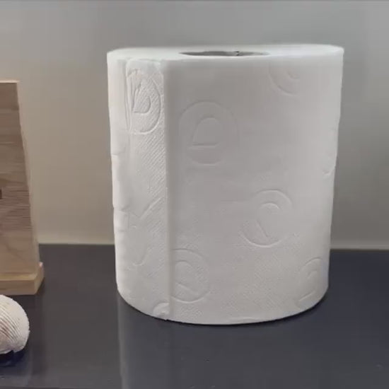 Kloschild lustig | Badezimmerdeko aus Holz "Bitte sitzen bleiben!"