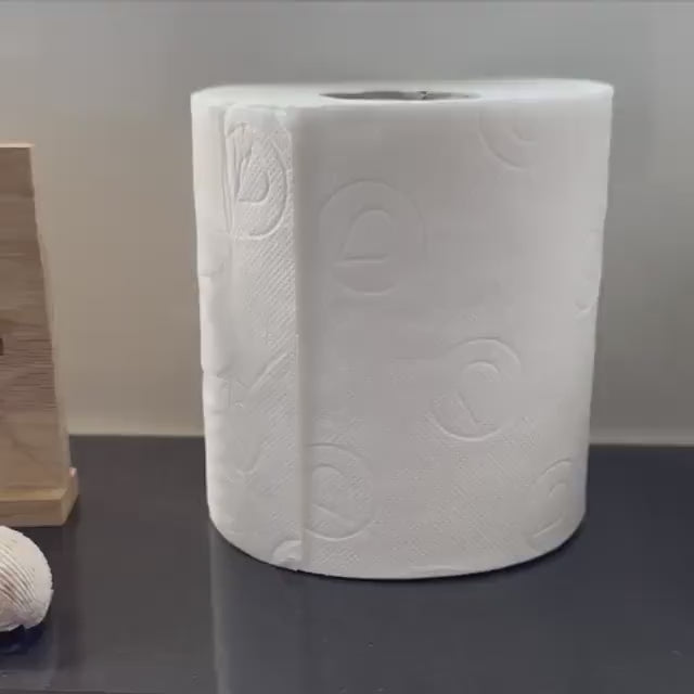 Kloschild lustig | Badezimmerdeko aus Holz "Bitte sitzen bleiben!"