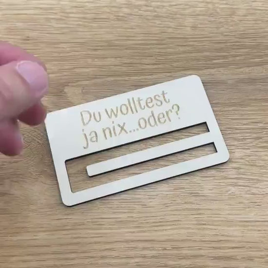 Geldgeschenk aus Holz - für Geburtstag, Konfirmation, Mitbringsel, Party - Du wolltest ja nix - Handgefertigt mit Liebe!