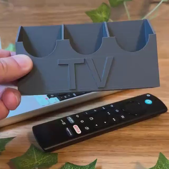 TV Remote Wandhalterung | Universalhalterung für Fernbedienungen |  Organizer für Apple TV Remote, Samsung Remote, Fire TV Remote uvm.